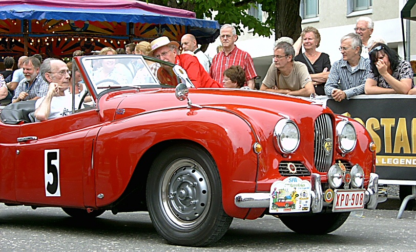 Jowett Jupiter in classic car event in Belgium in 2109